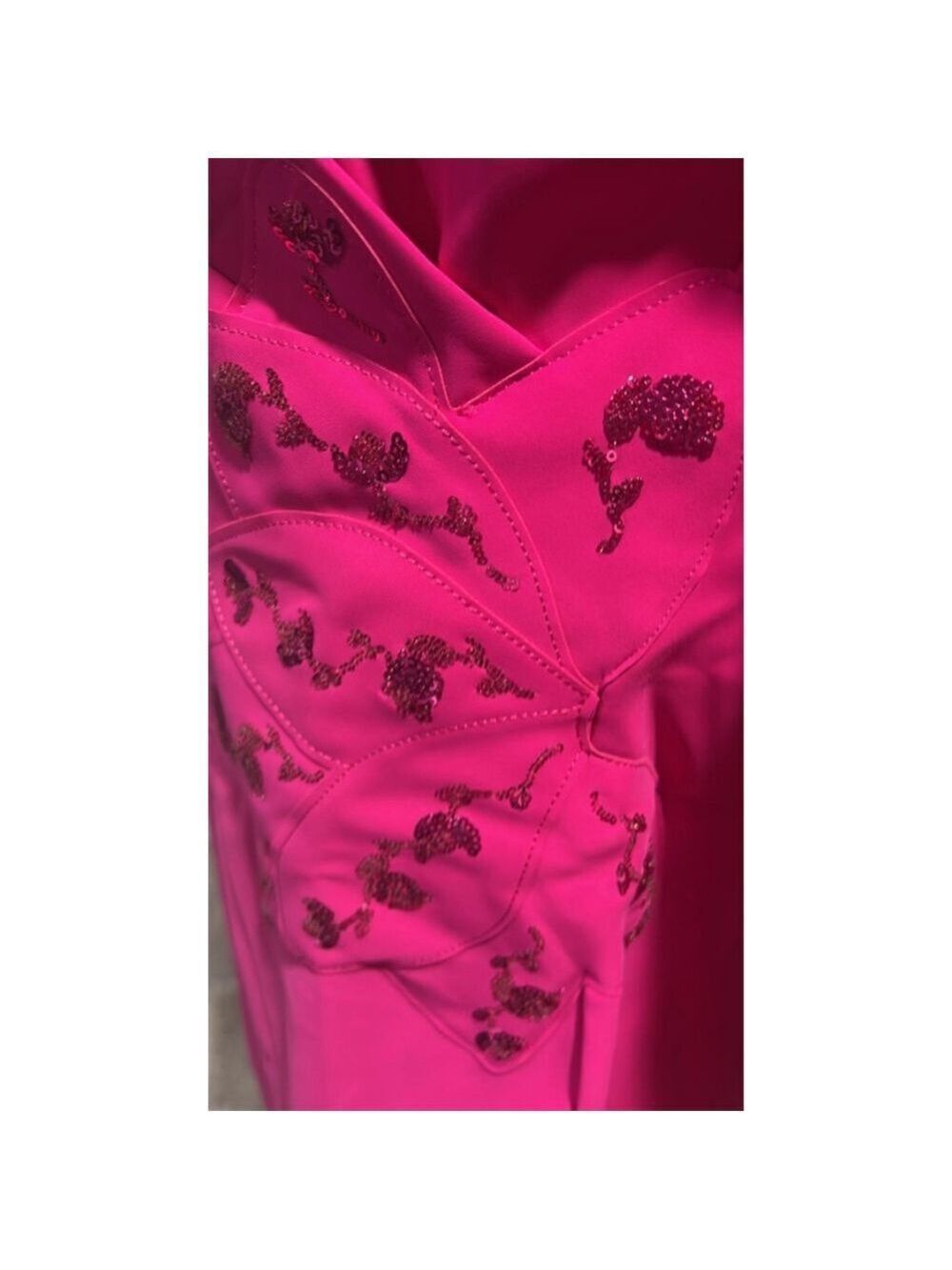 Chiara Boni La Petite Robe Pink Carera Sequin Midi Dress Size 18 - Picture 11 of 13
